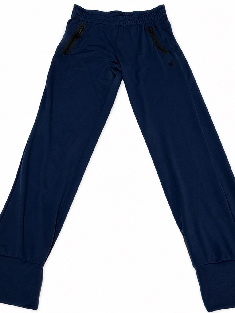 Spyder Men's M Blue Jogger Pants Elastic Waist Zip Pockets Poly Spandex